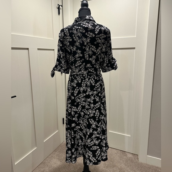 Calvin Klein Floral Printed Midi Shirt Dress - Picture 4 of 10